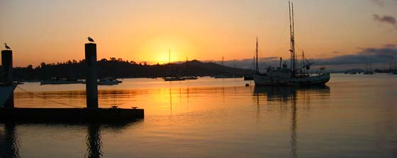 Sunrise over Angel Island